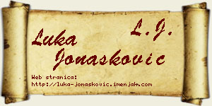 Luka Jonašković vizit kartica